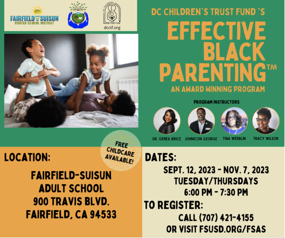 Effective Black Parenting - Location is Fairfield-Suisun Adult School